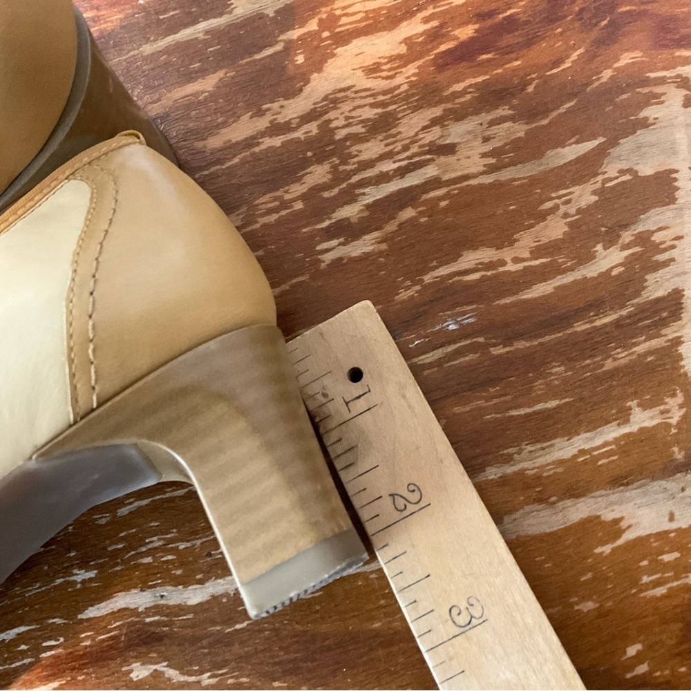 ARA Flex Shoes Leather Cream And Camel Relax Spectator Pumps Low Heels Size 5 - Picture 8 of 8